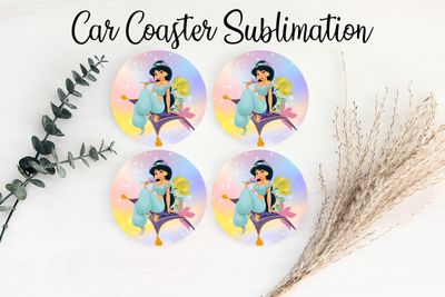 Car Coaster Sublimation Print - Jasmine