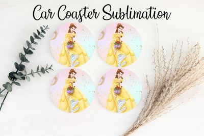 Car Coaster Sublimation Print - Belle