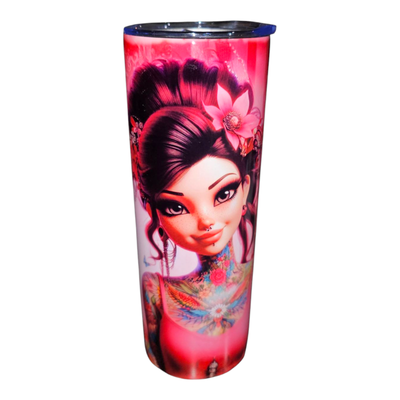 Tattooed Girl Do The Things That Make You Happy 20oz  Stainless Sublimation Tumbler