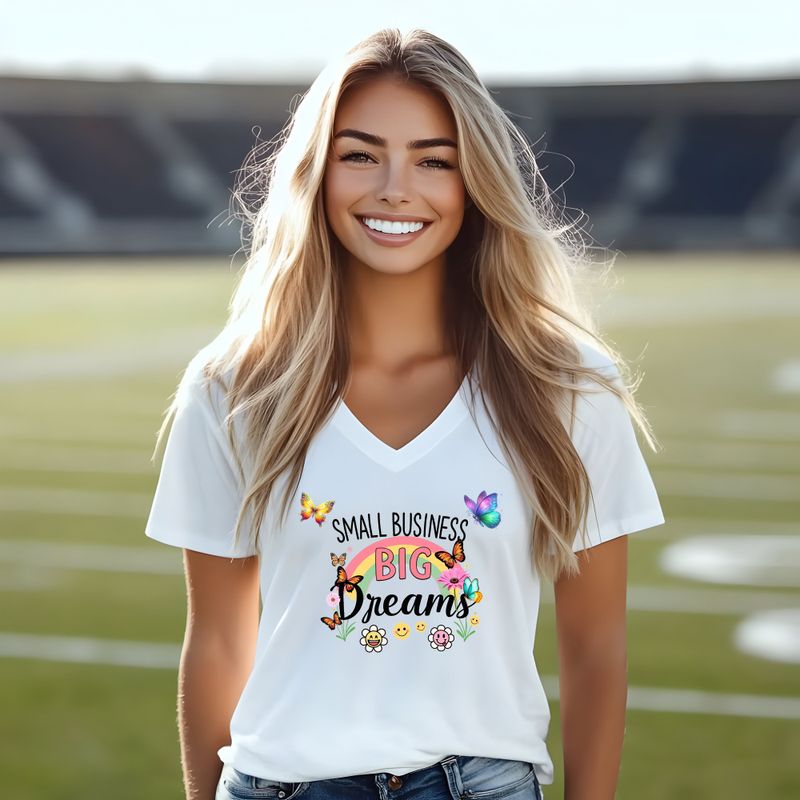 Small Business Big Dreams Smiley DTF Transfer