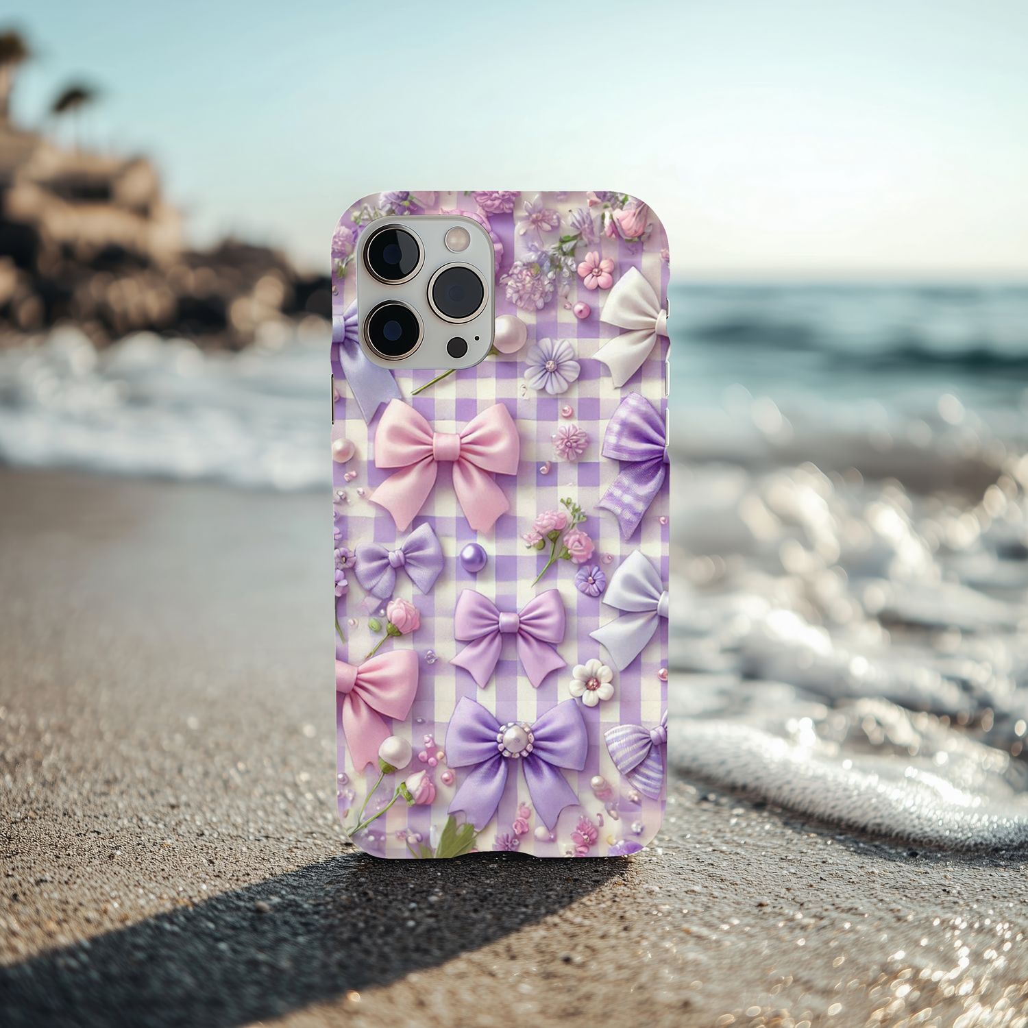Purple Bows Phone Case