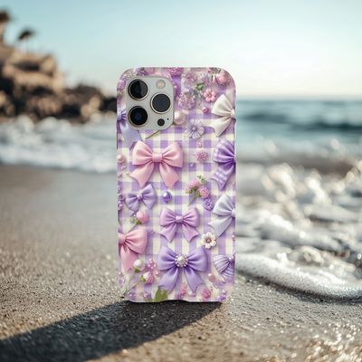 Purple Bows Phone Case