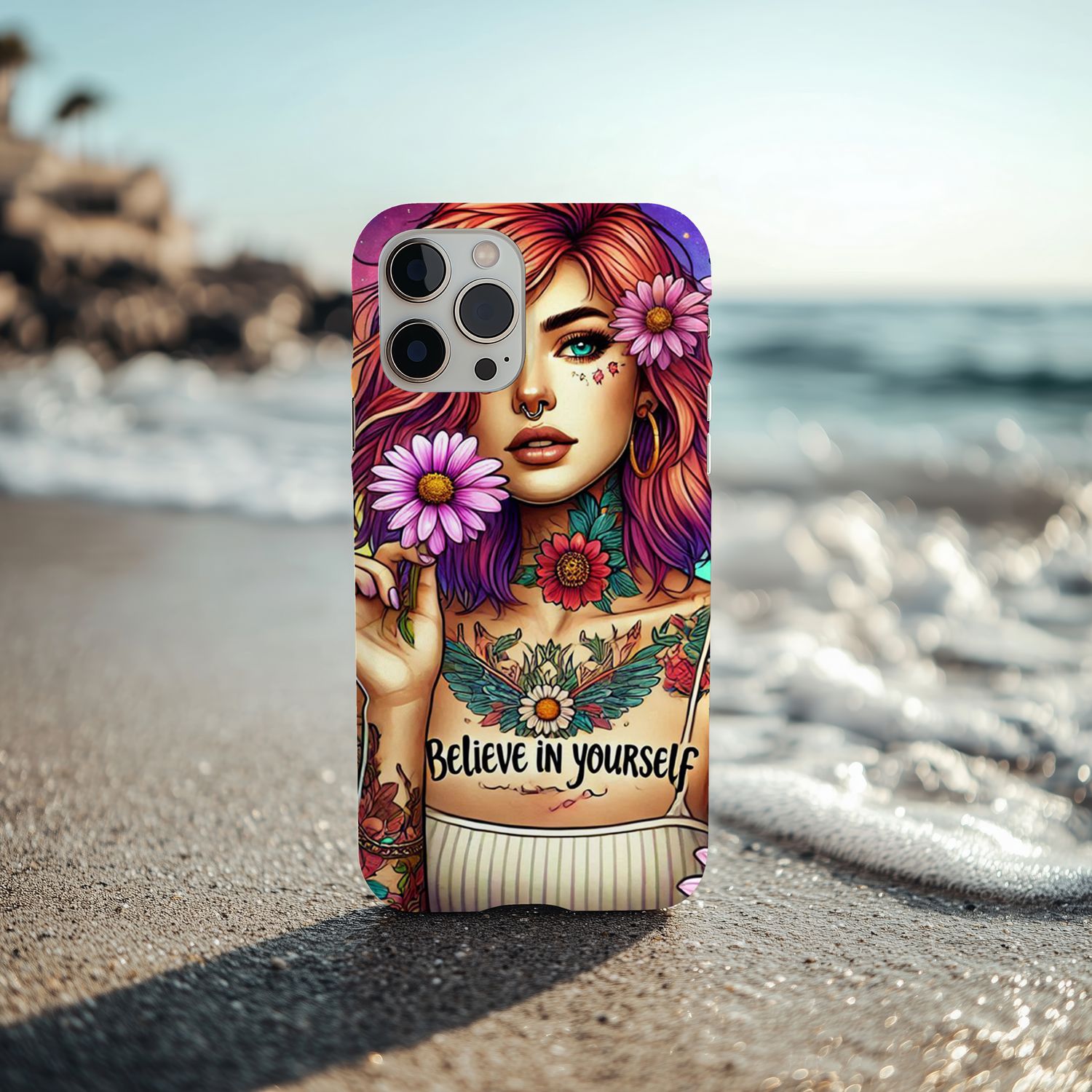 Tattooed Girl Believe In Yourself Phone Case
