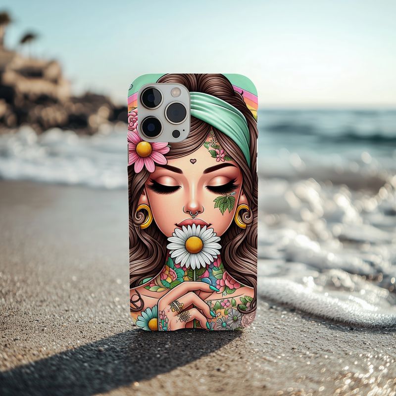 Tattooed Girl Peaceful Phone Case