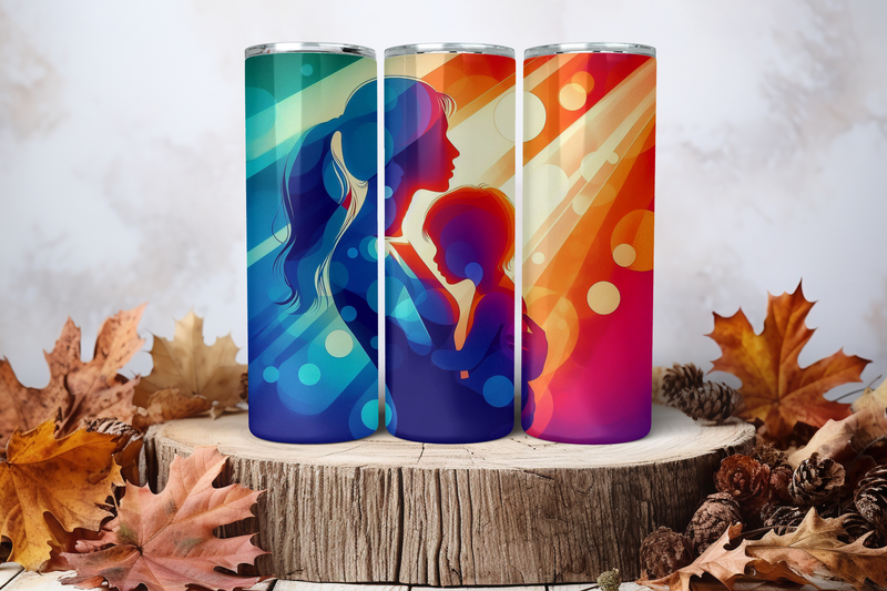 20oz Sublimation Tumbler Wrap Print - Mum &amp; Son