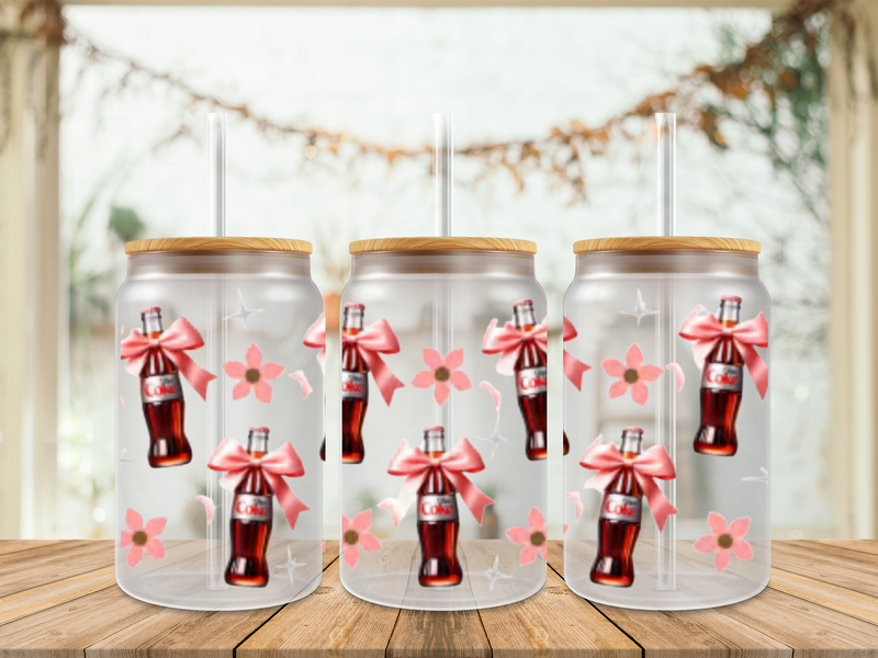 Double Sided Diet Coke With Pink Bow
