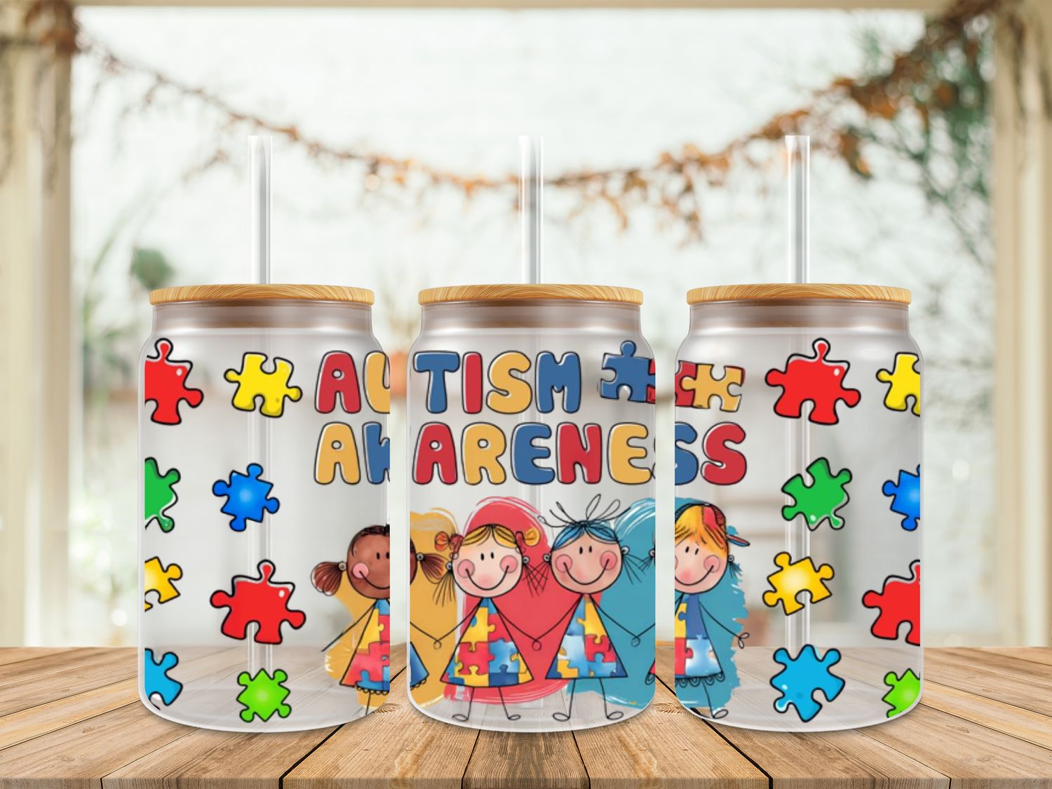 Double Sided Autism Awareness Puzzles