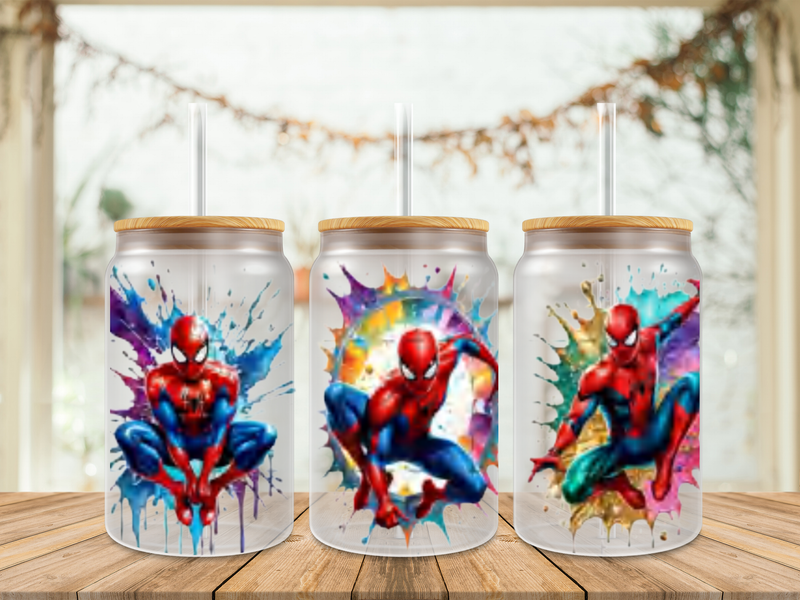 Double Sided Spiderman Colourful Splash