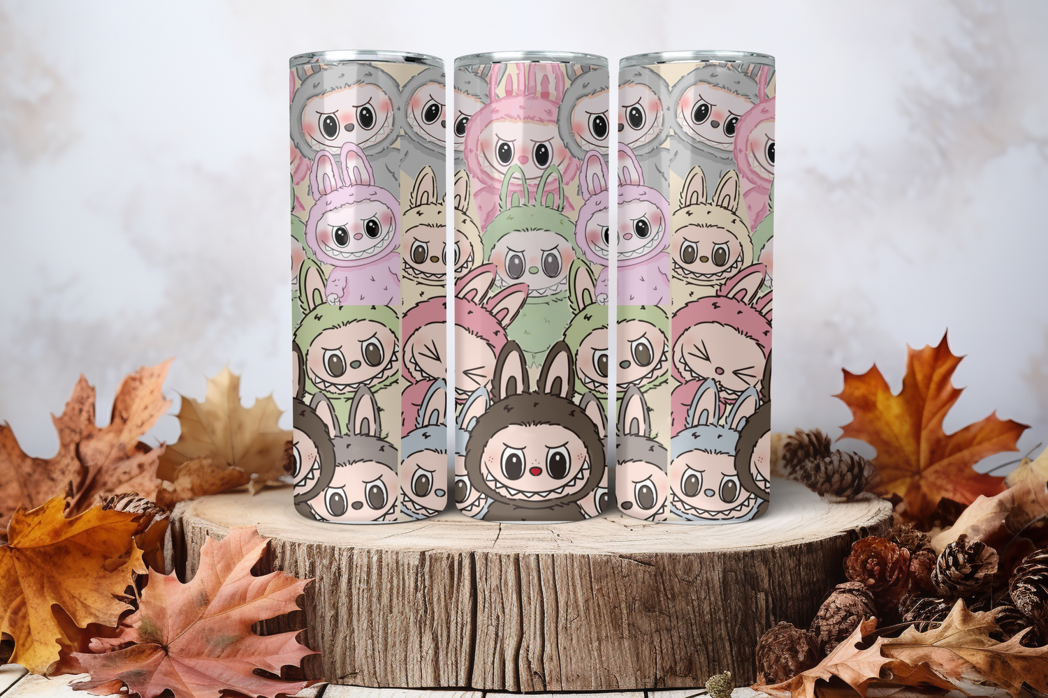 20oz Sublimation Tumbler Wrap Print - Labubu All