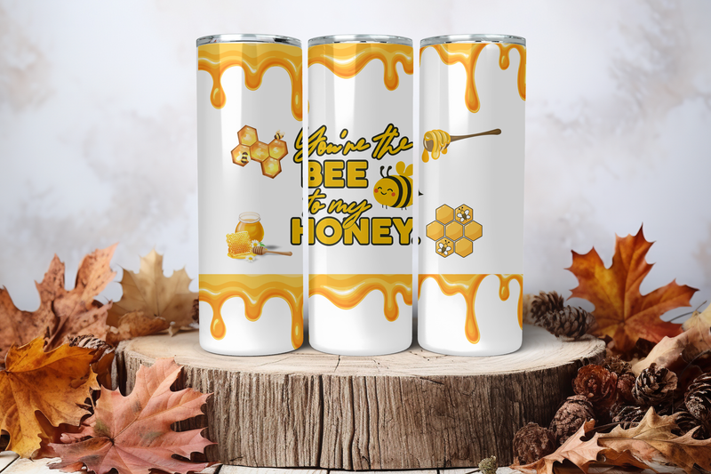 20oz Sublimation Tumbler Wrap Print - You&#39;re The Bee To My Honey