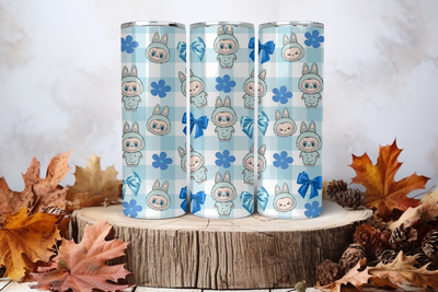 20oz Sublimation Tumbler Wrap Print - Labubu Light Blue