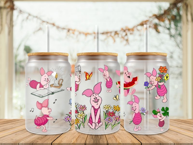 Double Sided Piglet With Flowers