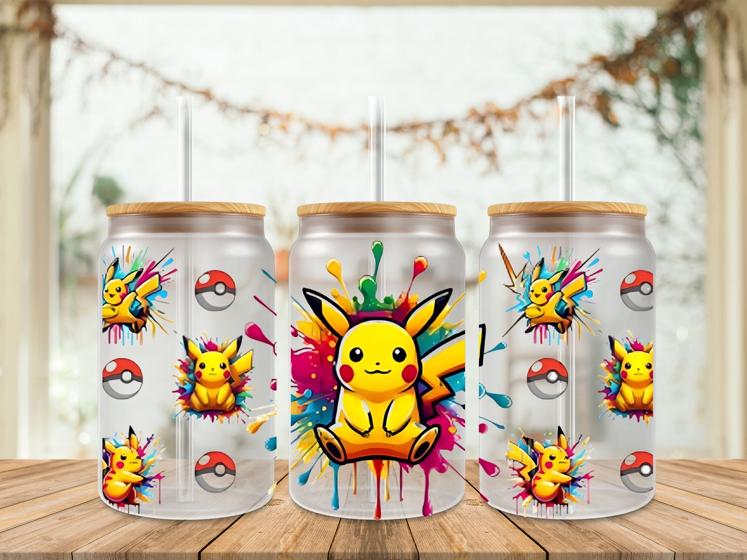 Double Sided Picachu Colour Splash