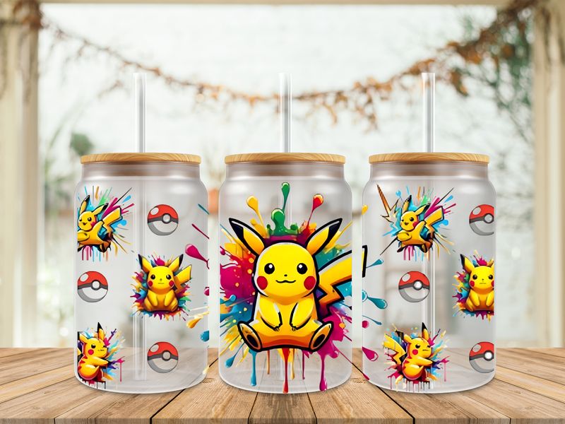 Double Sided Picachu Colour Splash