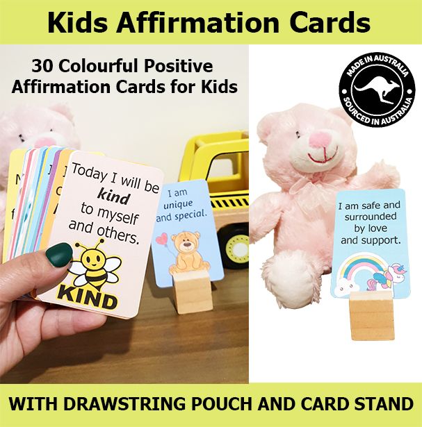 Set of 30 Positive Affirmation Cards For Kids