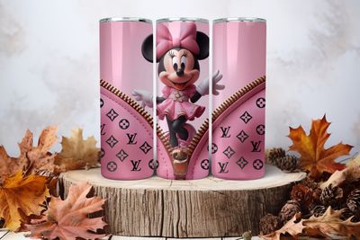 20oz Sublimation Tumbler Wrap Print - Minnie Zip Luxury