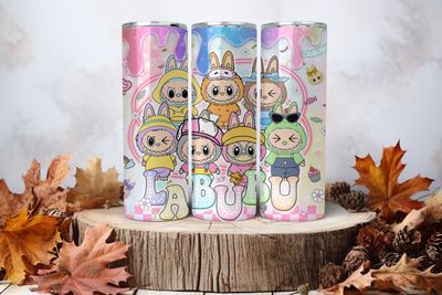 20oz Sublimation Tumbler Wrap Print - Labubu Drip #8
