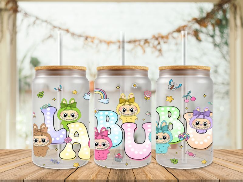 Double Sided Labubu Colorful Words