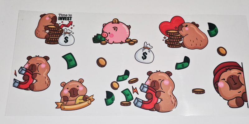 Double Sided Cute Pig Time To Invest