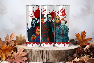 20oz Sublimation Tumbler Wrap Print - Scary #1
