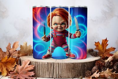 20oz Sublimation Tumbler Wrap Print - Chuckie 1