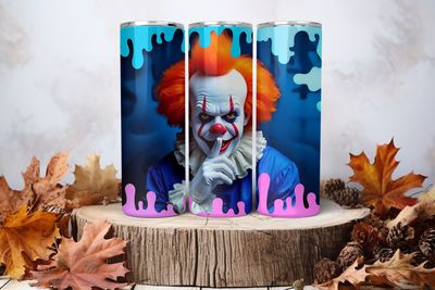 20oz Sublimation Tumbler Wrap Print - Pennywise Shoosh