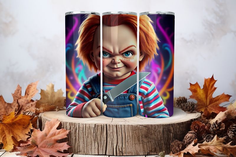 20oz Sublimation Tumbler Wrap Print - Chuckie 2
