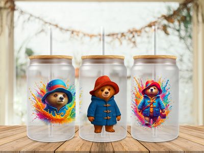 16oz Sublimation Tumbler Wrap Print - Paddington 1