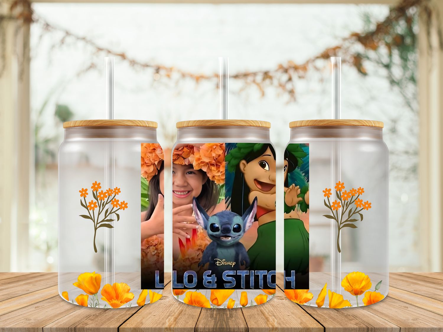16oz Sublimation Tumbler Wrap Print - Lilo &amp; Stitch New 2