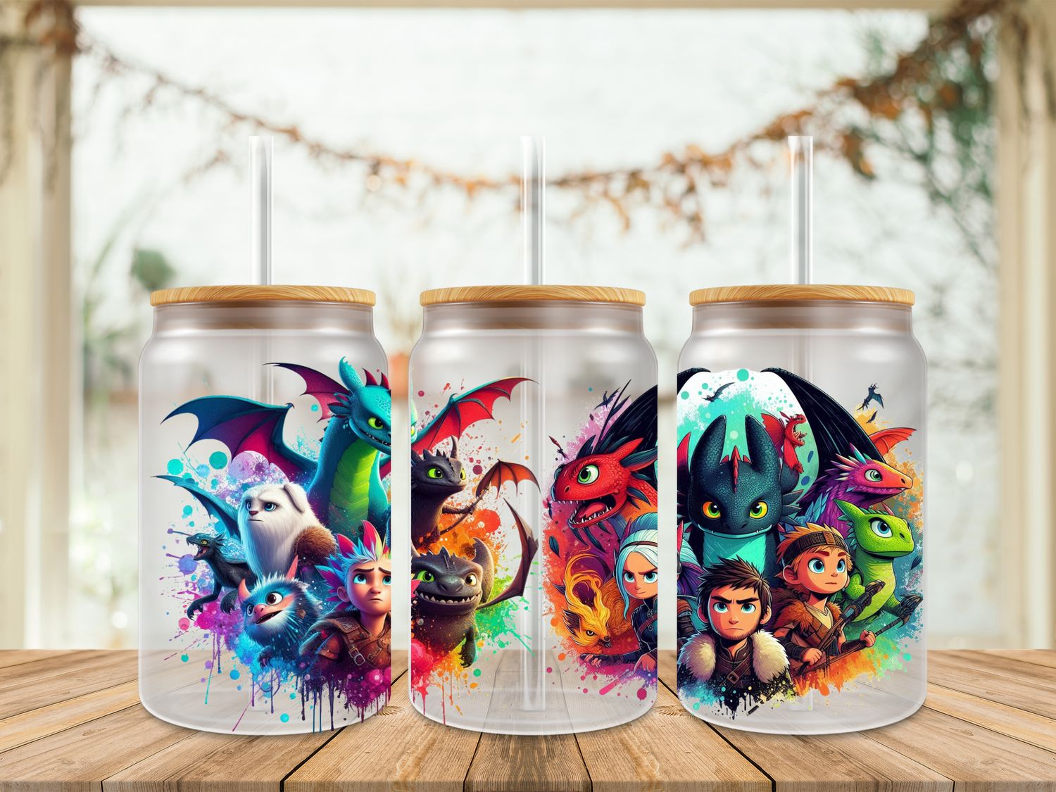 16oz Sublimation Tumbler Wrap Print - How To Train Your Dragon 1