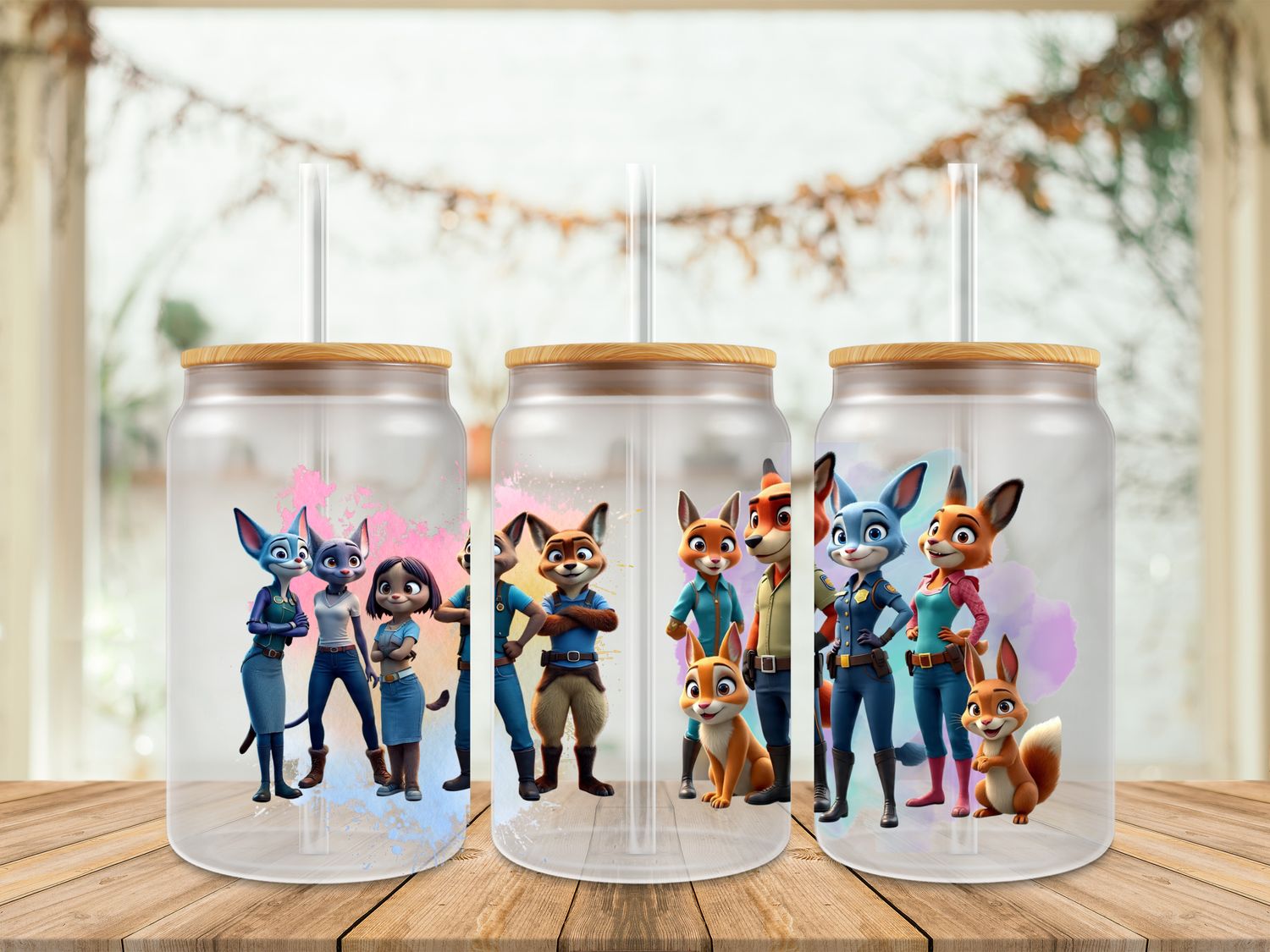 16oz Sublimation Tumbler Wrap Print - Zootopia