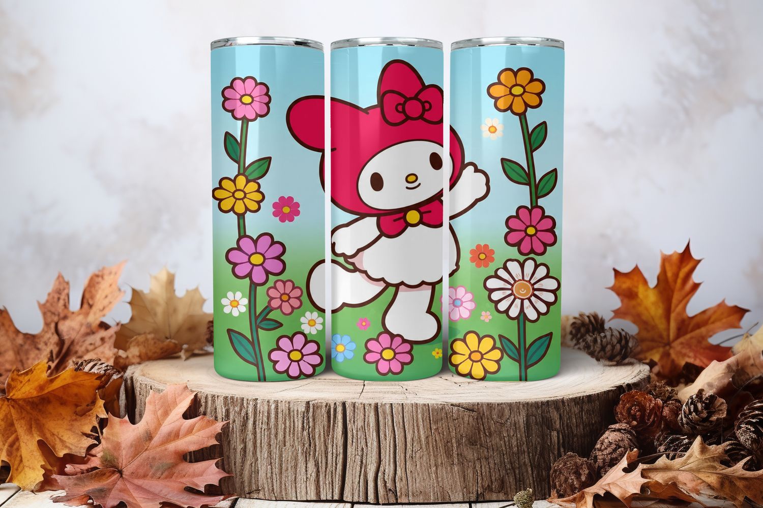 20oz Skinny Sublimation Tumbler Wrap Print - Melody