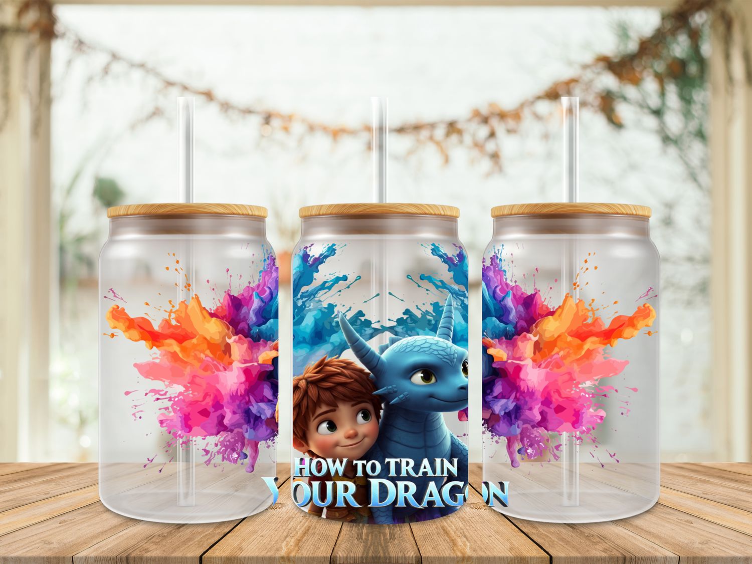 16oz Sublimation Tumbler Wrap Print - How To Train Your Dragon 2