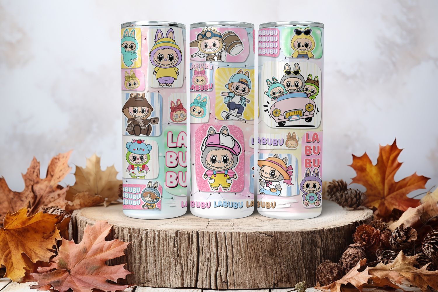 20oz Sublimation Tumbler Wrap Print - Labubu #9