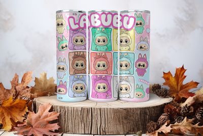 20oz Sublimation Tumbler Wrap Print - Labubu #13