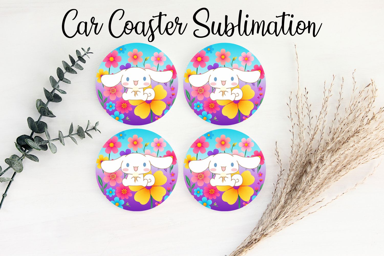 Car Coaster Sublimation Print - Cinnamon