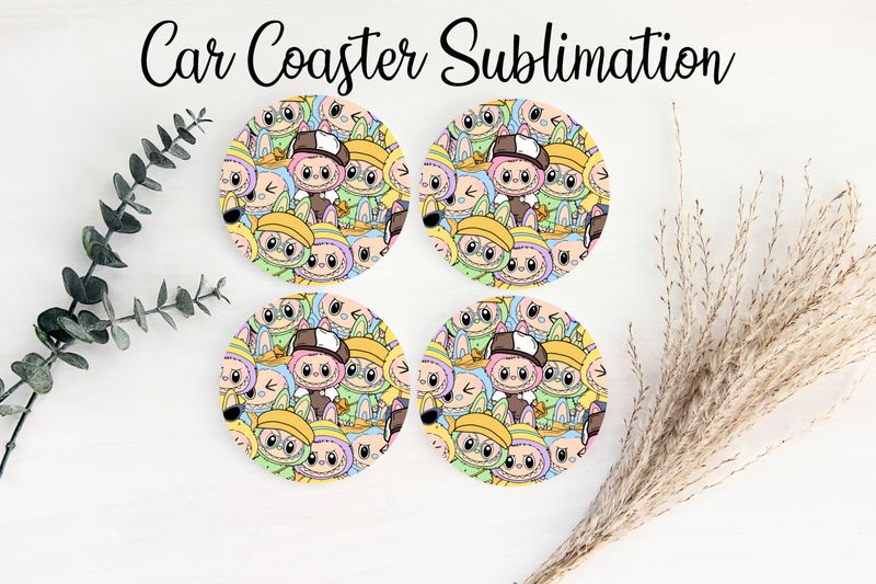 Car Coaster Sublimation Print - Labubu #6