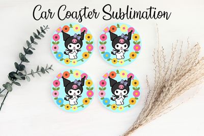Car Coaster Sublimation Print - Kuromi