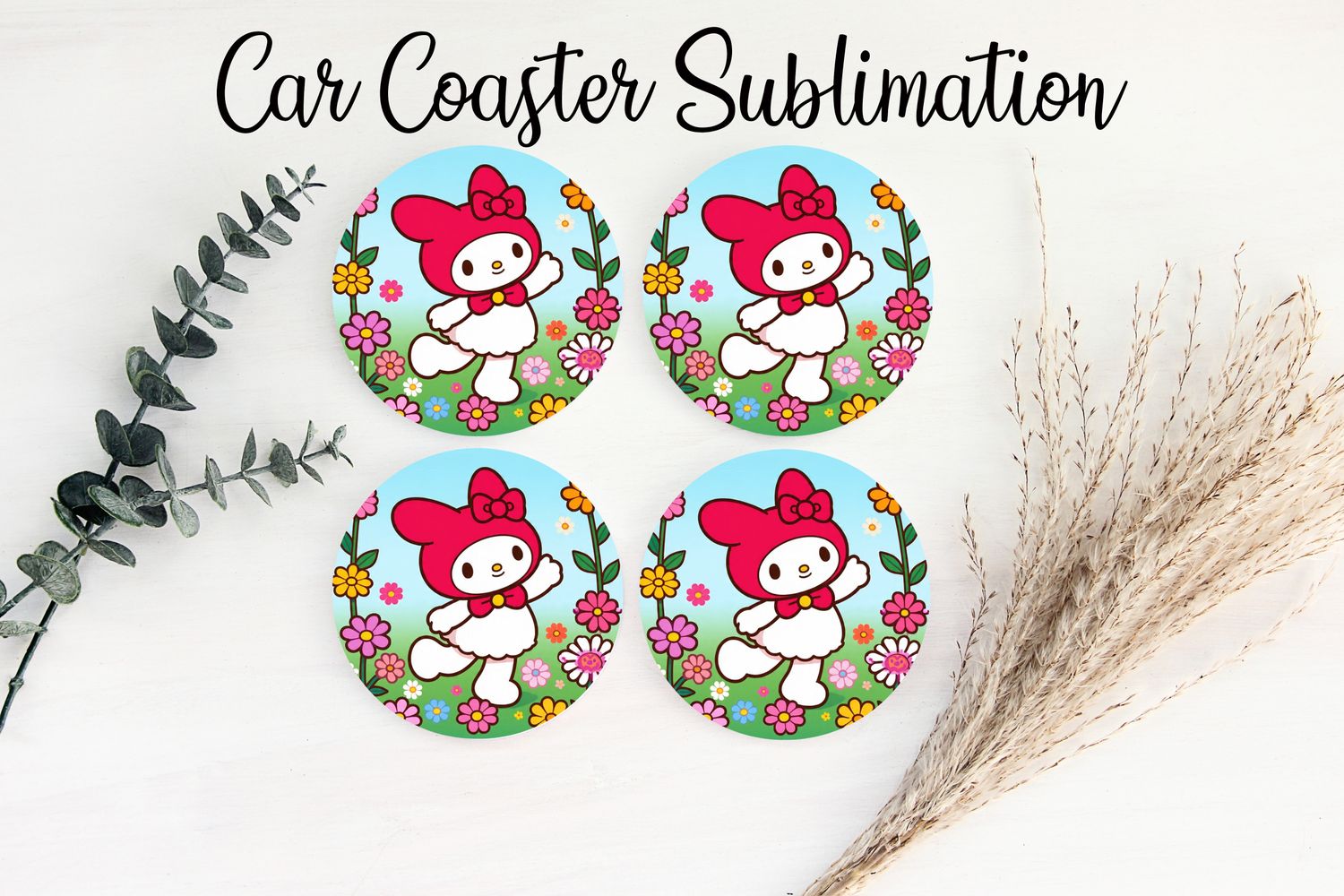 Car Coaster Sublimation Print - My Melody