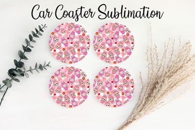 Car Coaster Sublimation Print - Labubu #4
