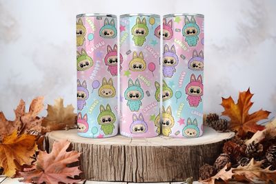 20oz Sublimation Tumbler Wrap Print - Labubu #29