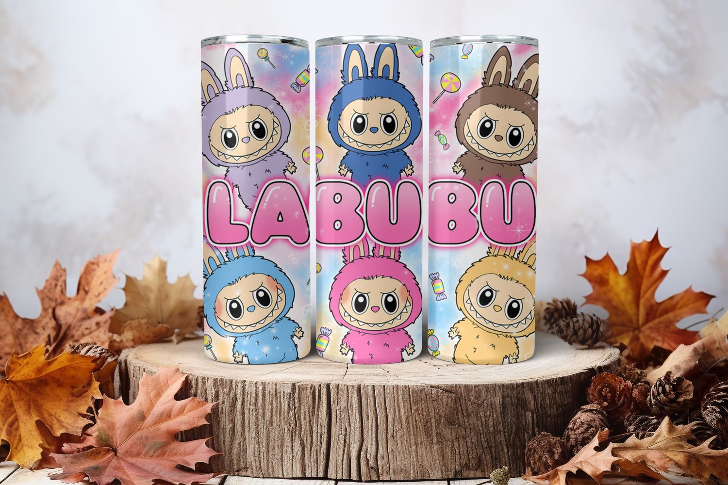 20oz Sublimation Tumbler Wrap Print - Labubu #37