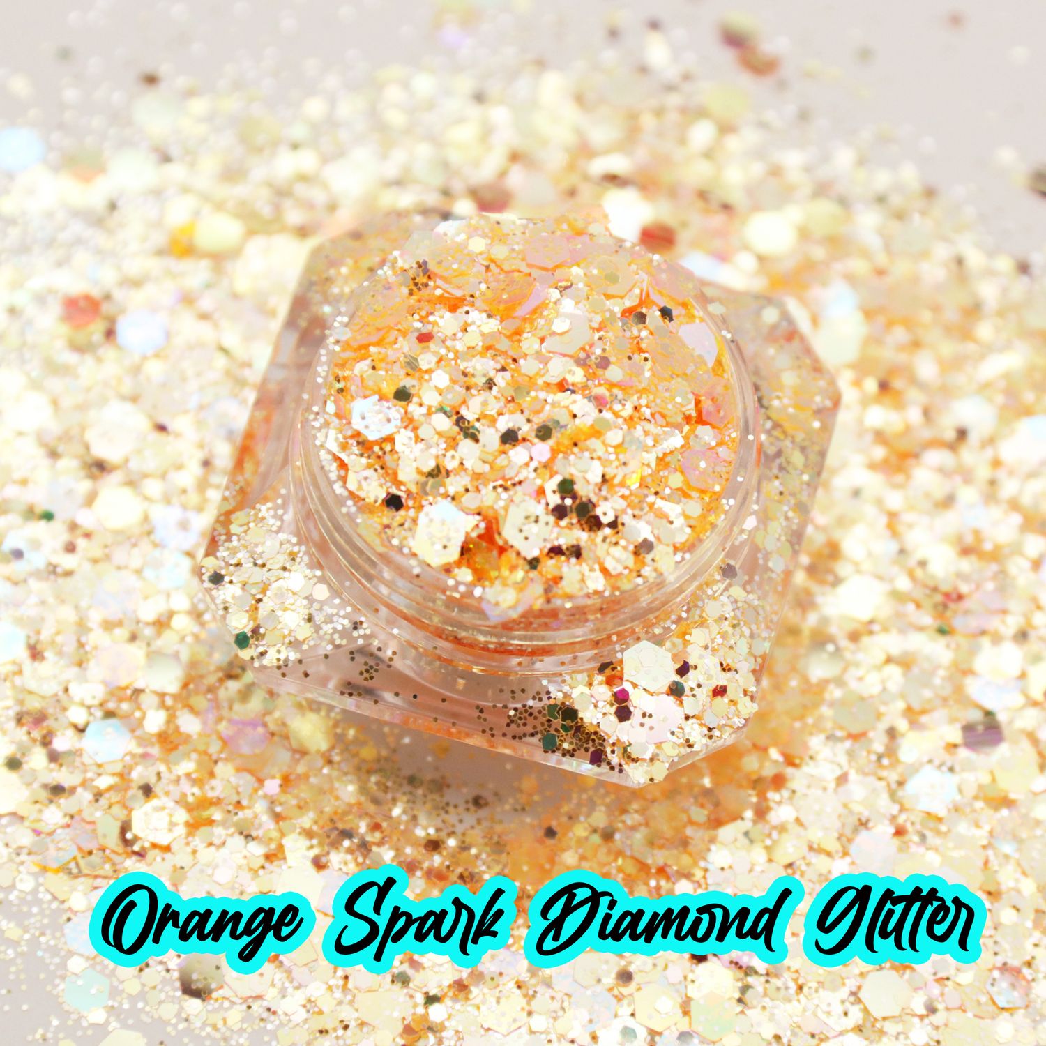 Orange Spark Diamond Glitter
