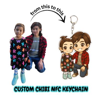 Custom Chibi NFC Keychain