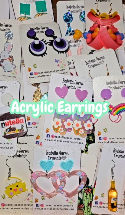 Acrylic Earrings Mystery Box – 20 Pairs (No Repeats!)