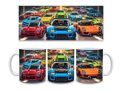 Race Car 2nd 11oz Mug Sublimation Wrap Print