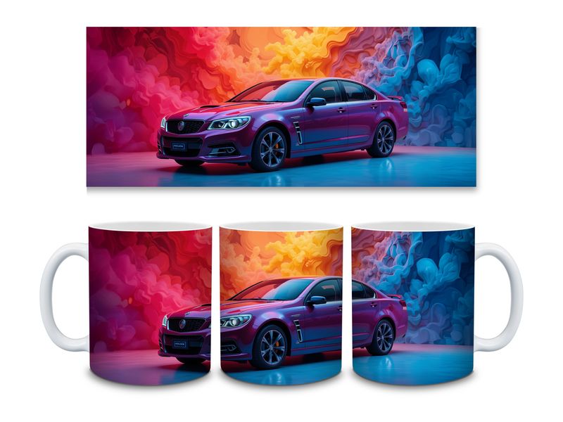 Magenta Car 11oz Mug Sublimation Wrap Print