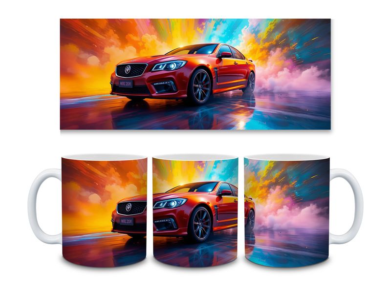 Red Car 3rd 11oz Mug Sublimation Wrap Print