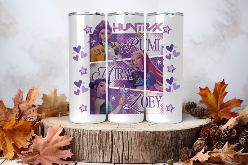 20oz Skinny Sublimation Tumbler Wrap Print - Kpop #4