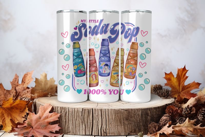 20oz Skinny Sublimation Tumbler Wrap Print - Kpop #3
